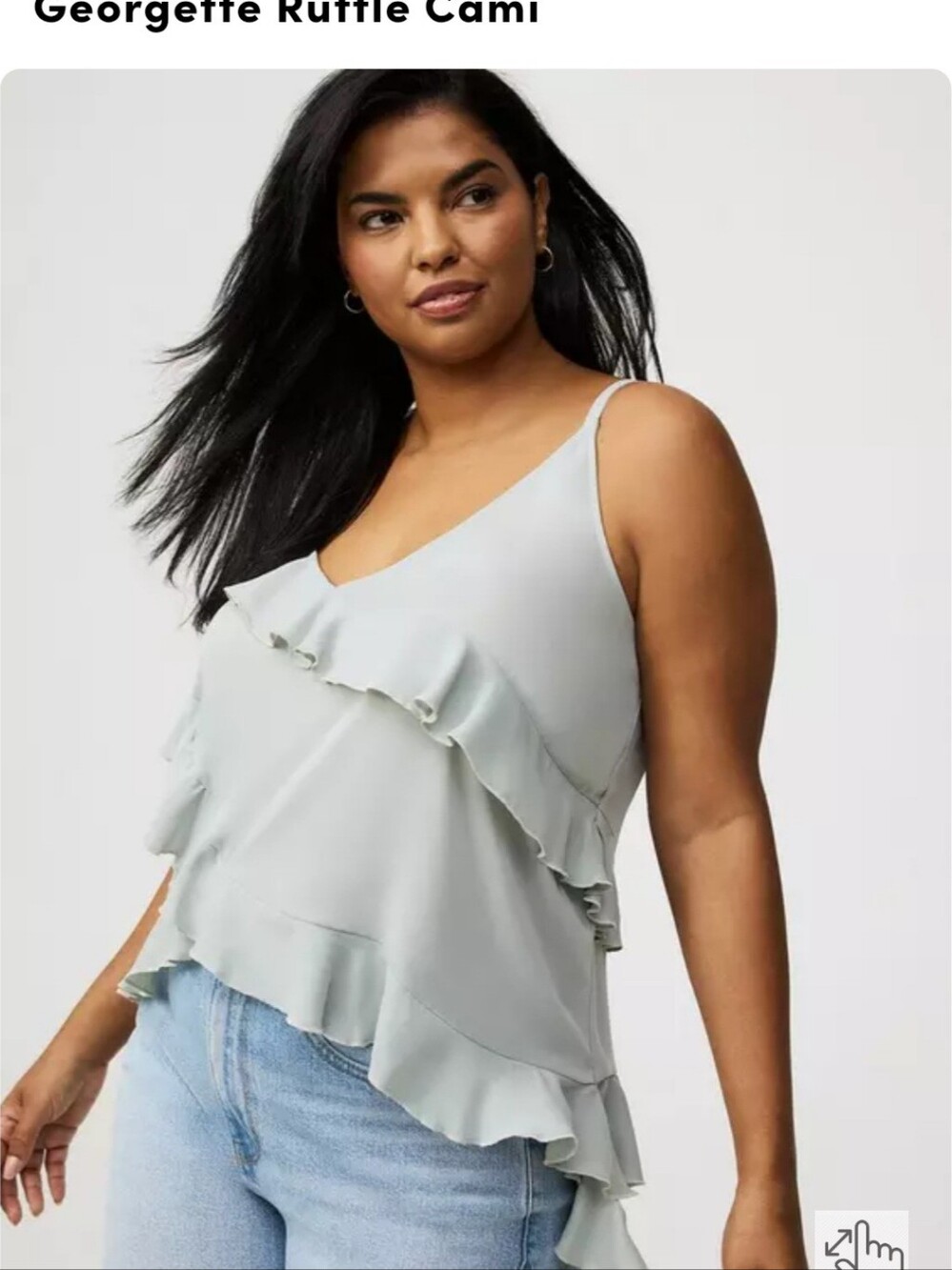 NWOT Georgette Ruffle Cami Size 2